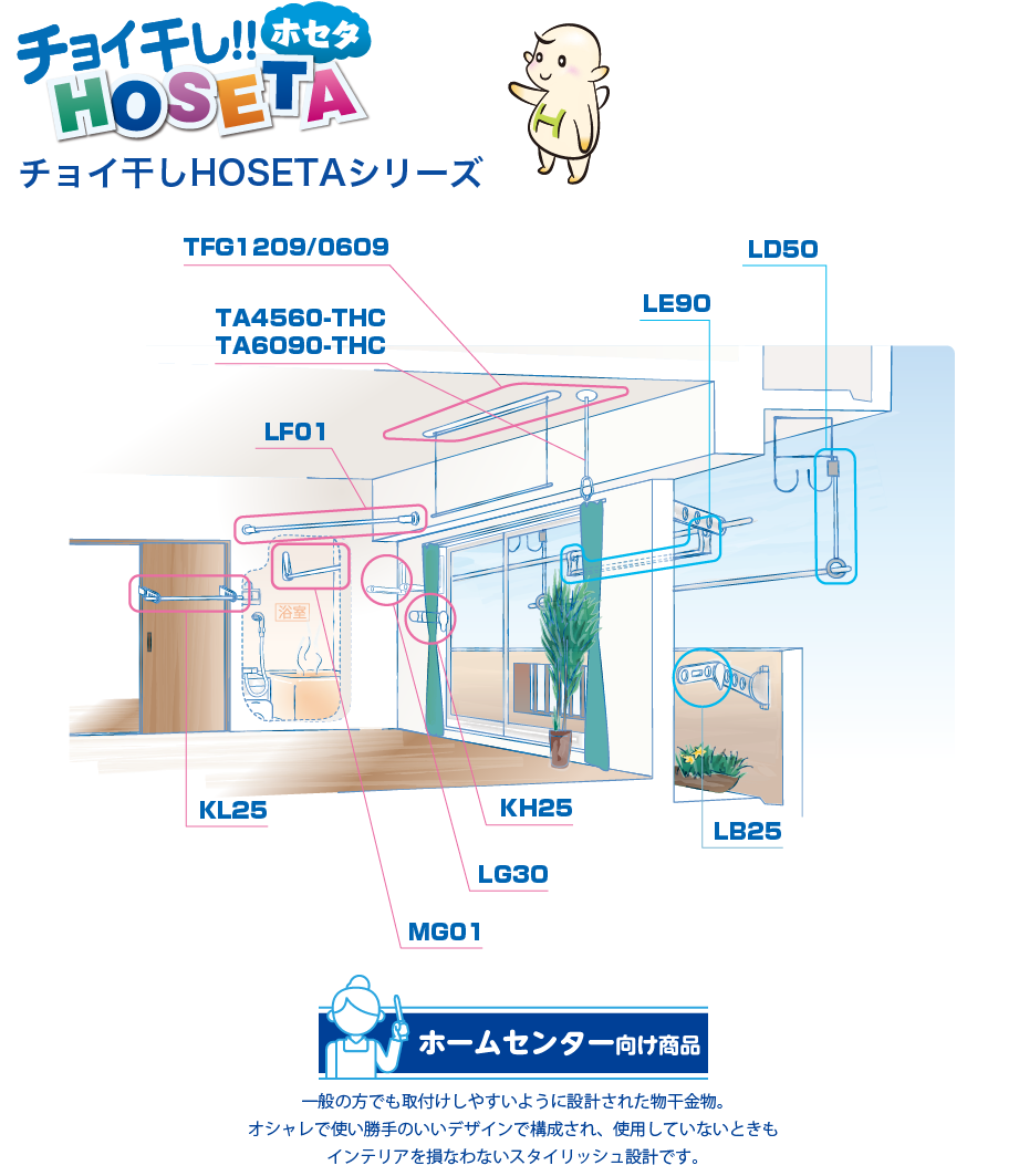 チョイ干しHOSETAシリーズ