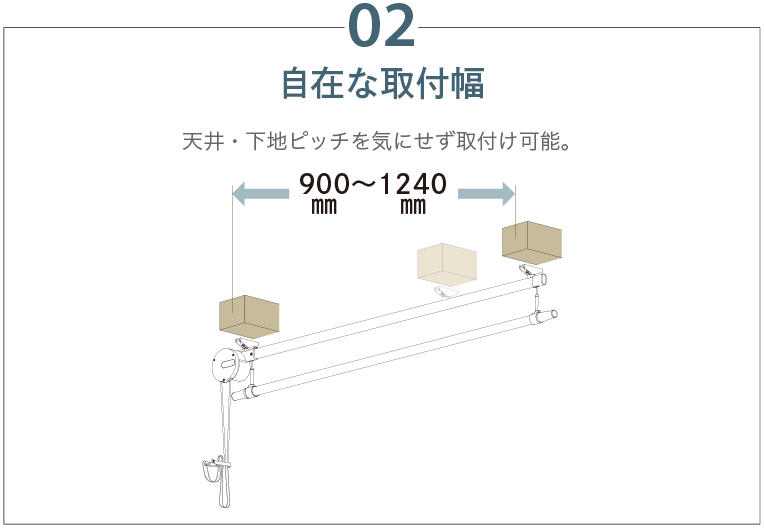 昇降式物干金物(TM1412) ｜DRY・WAVE｜タカラ産業株式会社